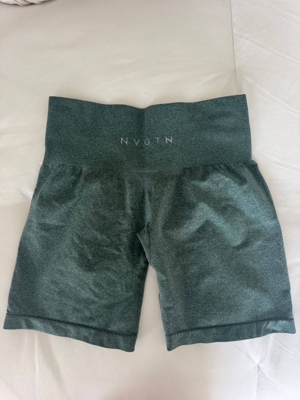 NVGTN High-Waist Bike Shorts in Teal Green